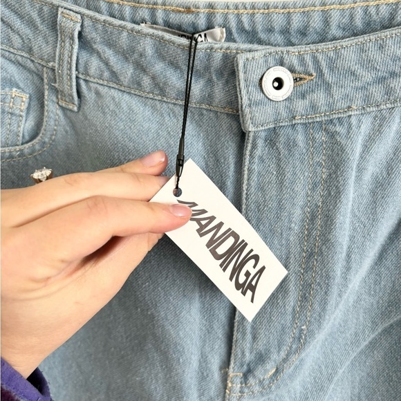 Mandinga tie wide wide leg straight jeans rio size 2XL new - Picture 7 of 9